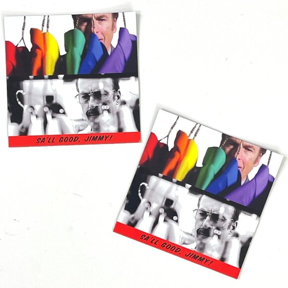 Sa'll Good, Jimmy! Saul Goodman Then + Now Clothes Closet 2 Magnet Lot Breaking - Picture 2 of 3